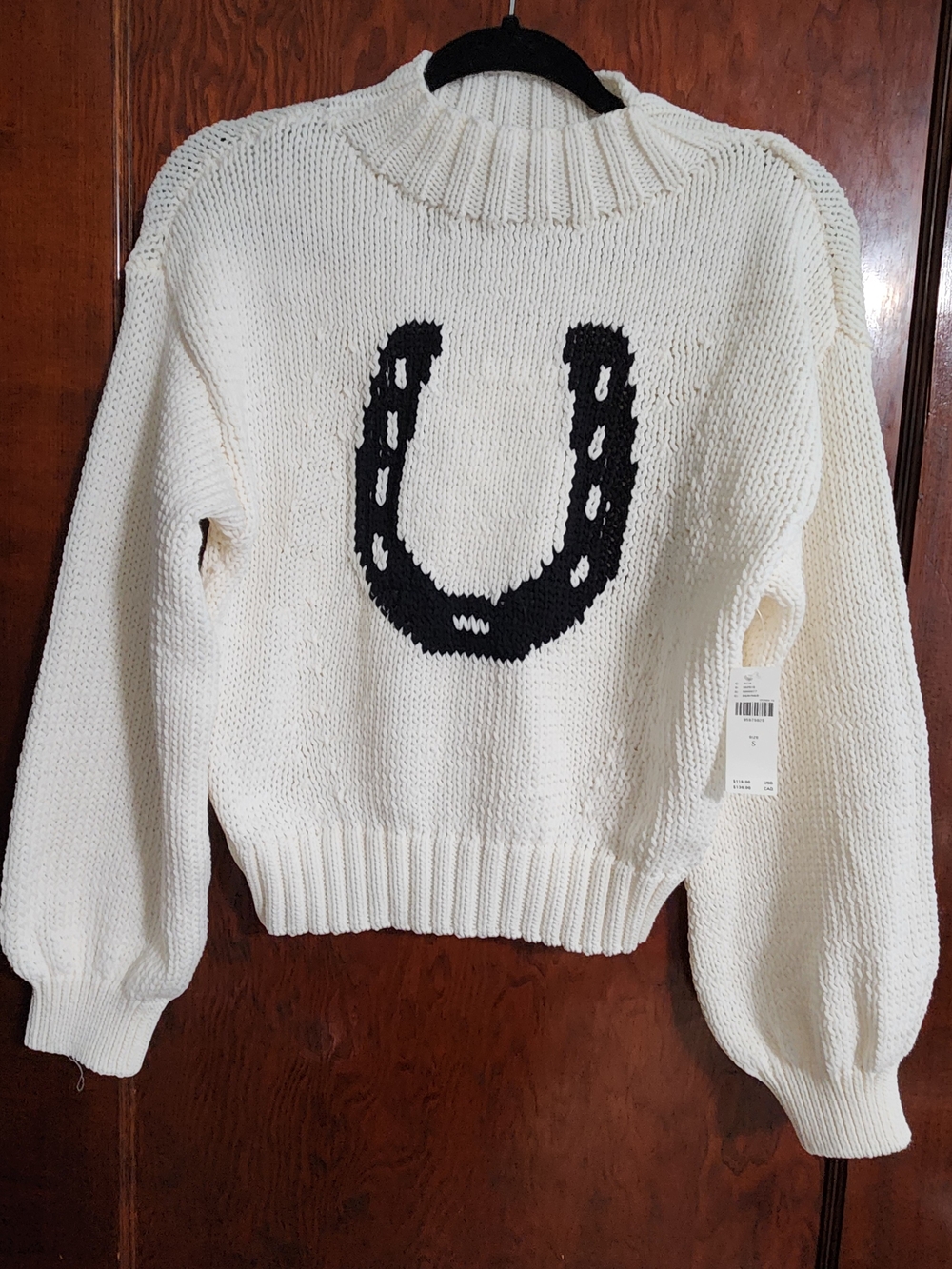 NWT Anthropologie Maeve "The Pippa" Mock Neck Sweater: Icon Horseshoe Edition ✨